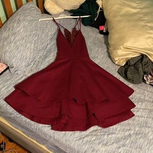 red formal dress